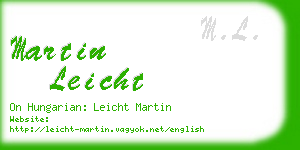 martin leicht business card
